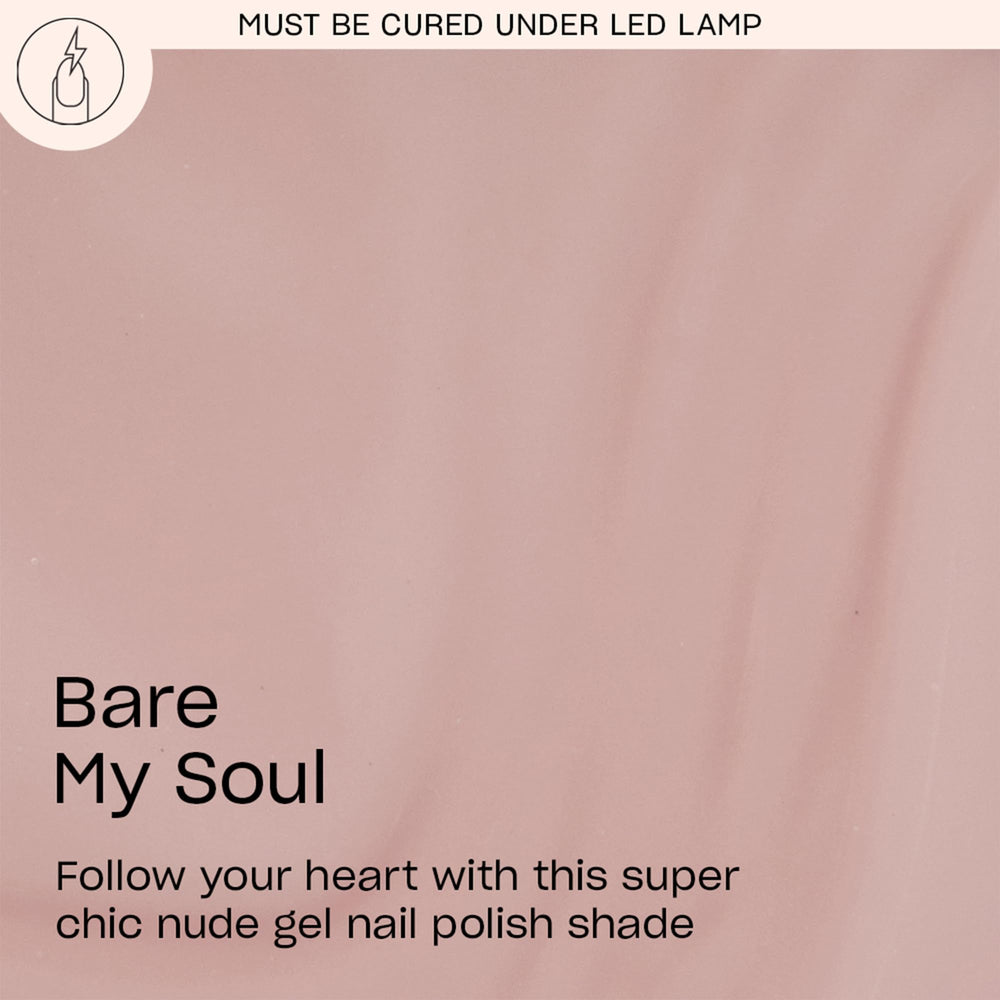 OPI GelColor Bare My Soul under LED cure highlights quick set for busy evenings