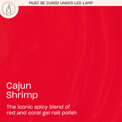 OPI GelColor Cajun Shrimp brush stroke for smooth, even application