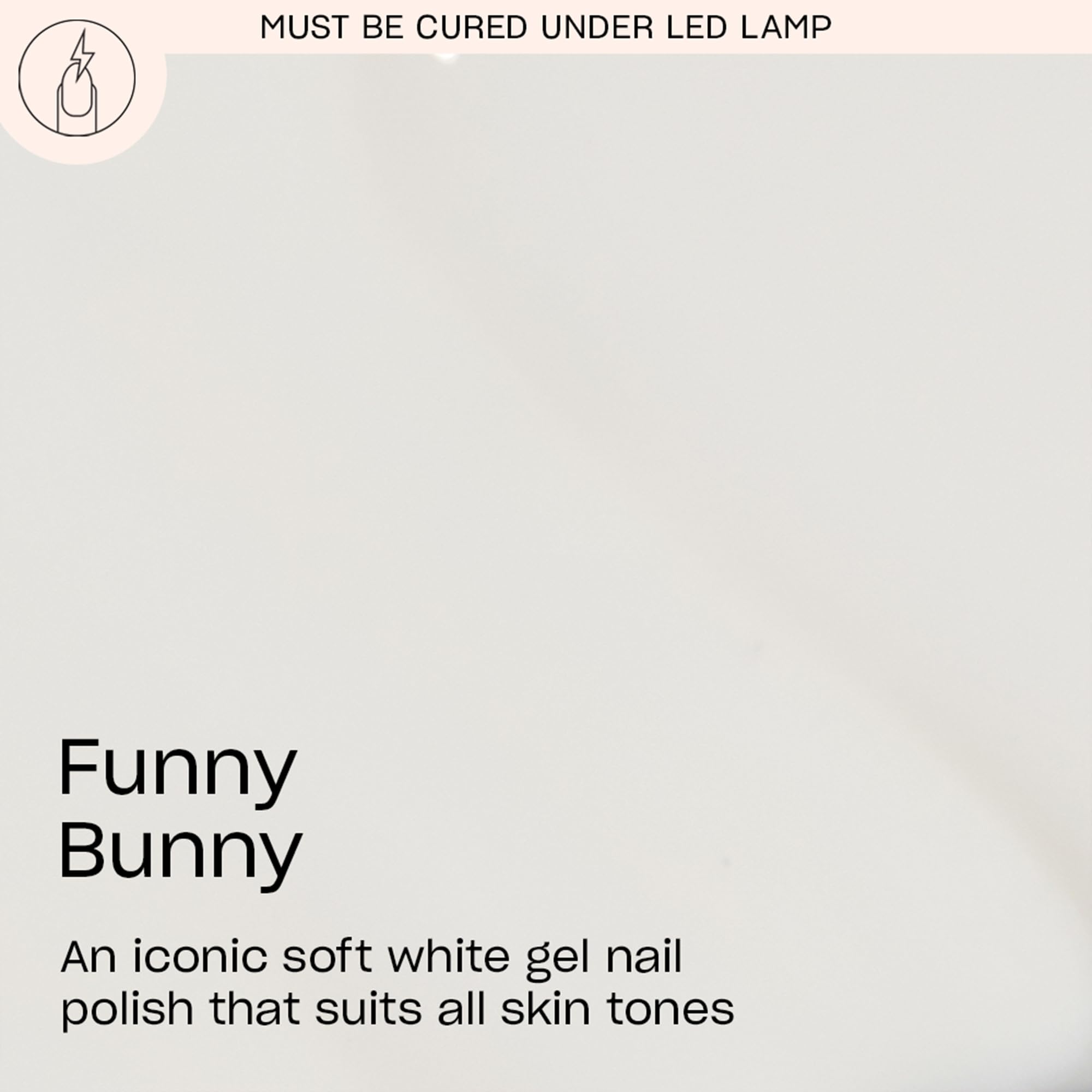 OPI GelColor Funny Bunny soft white creme bottle side view shows coverage