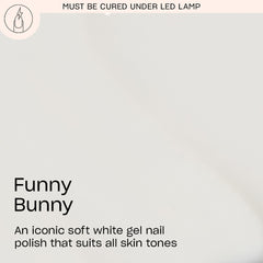 OPI GelColor Funny Bunny soft white creme bottle side view shows coverage
