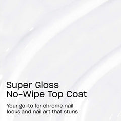 OPI GelColor no-wipe top coat swatch during application for smudge-proof nails.
