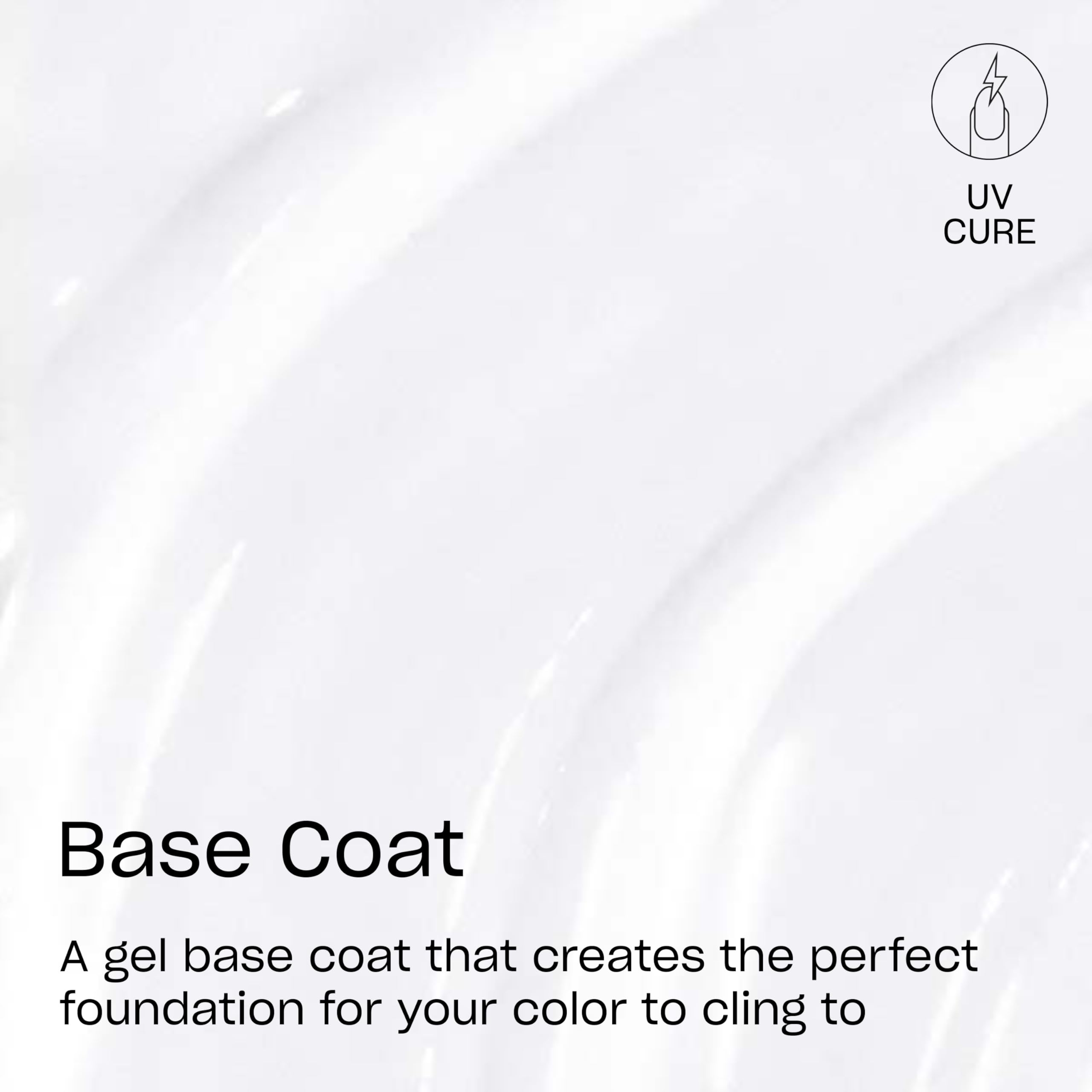 OPI GELement Base Coat en aplicación en uña, adherencia para gel