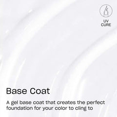 OPI GELement Base Coat en aplicación en uña, adherencia para gel