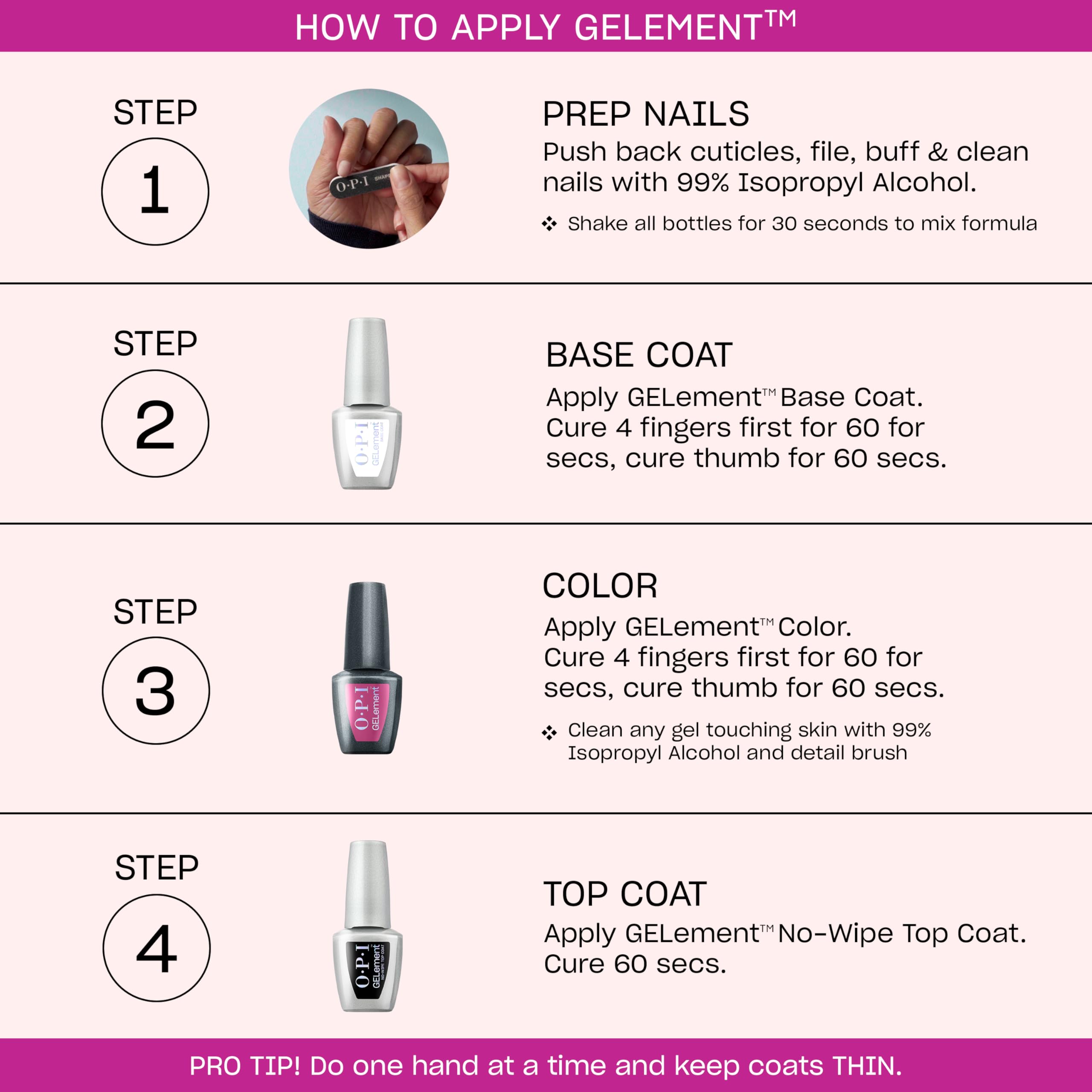 OPI GELement file and buffers for shaping and finishing.