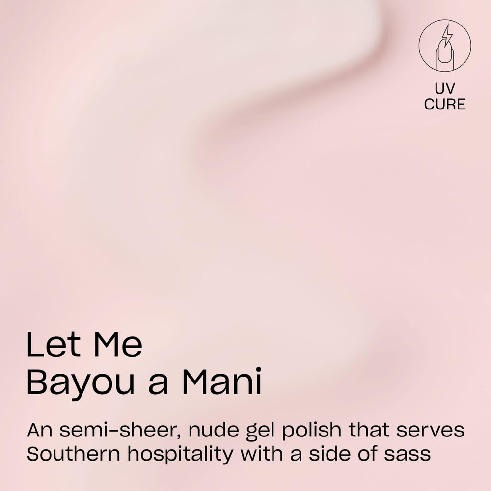 OPI GELement Let Me Bayou a Mani, aplicación suave en uñas para look clásico.