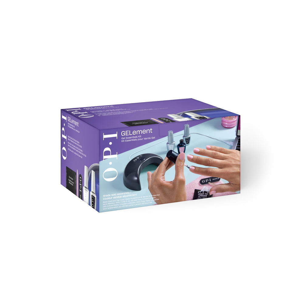 OPI GELement no-wipe top coat bottle for glossy, long-lasting finish.