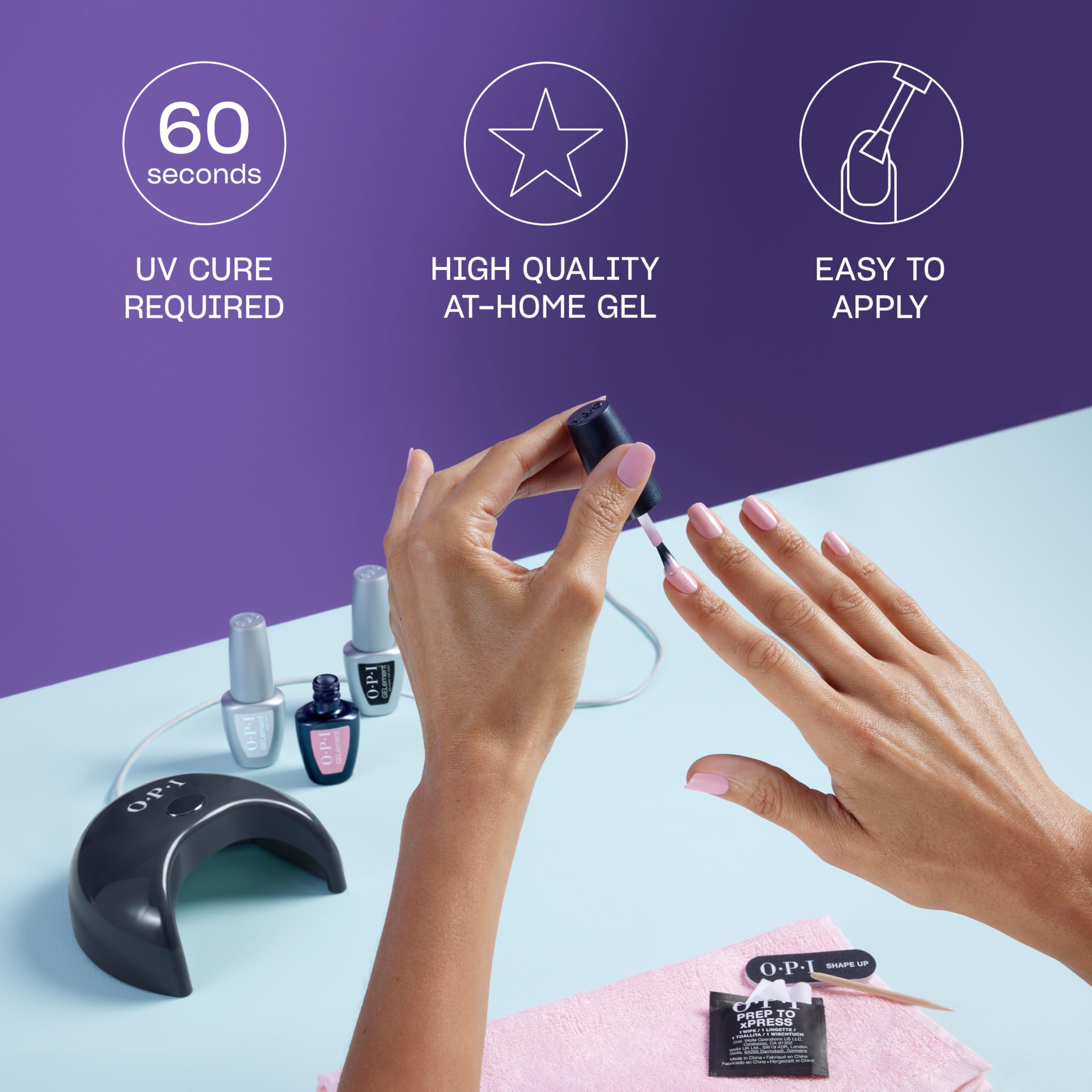 OPI GELement prep pads for clean nail surfaces before gel.
