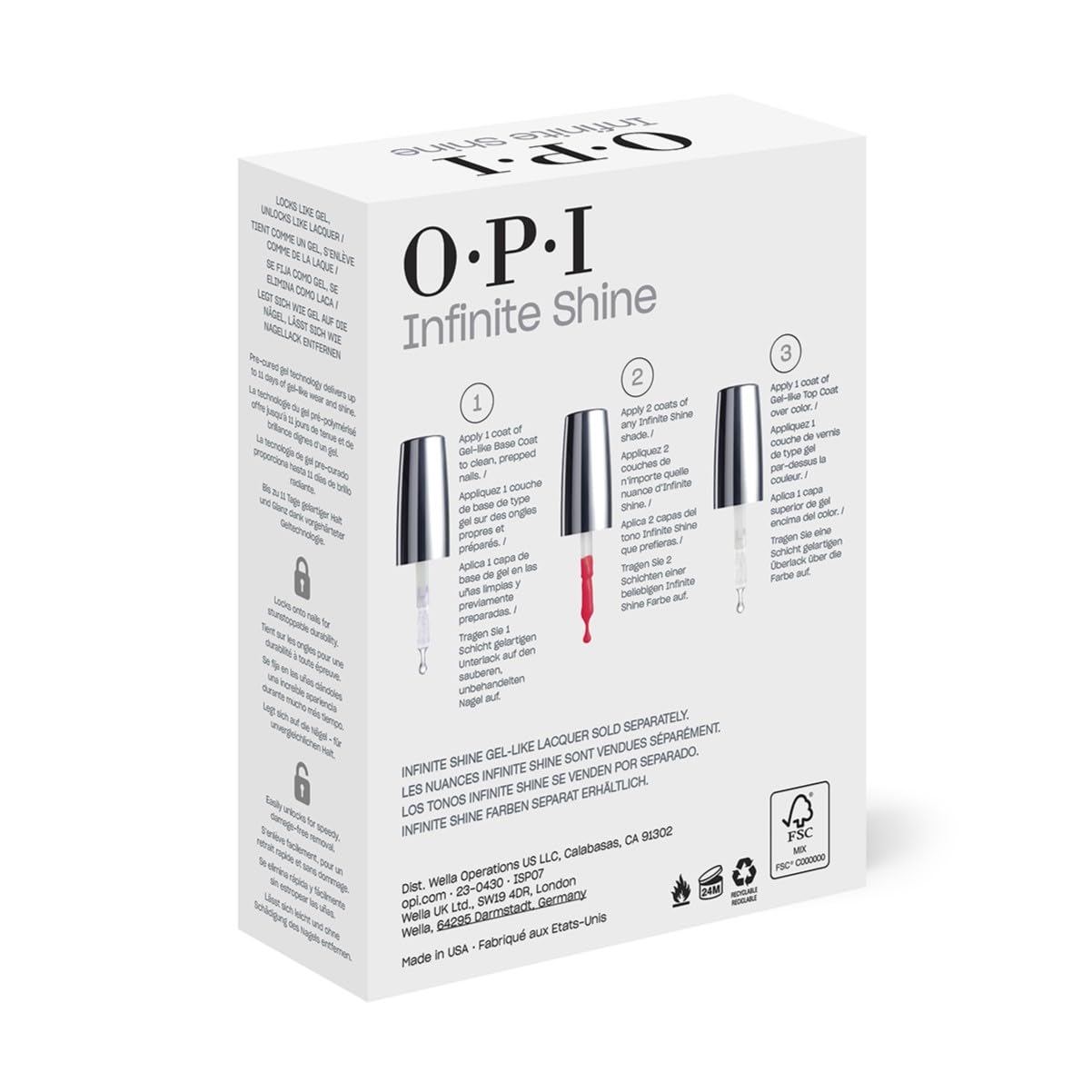 OPI Infinite Shine color polish bottle reveals rich pigment and lasting shine.