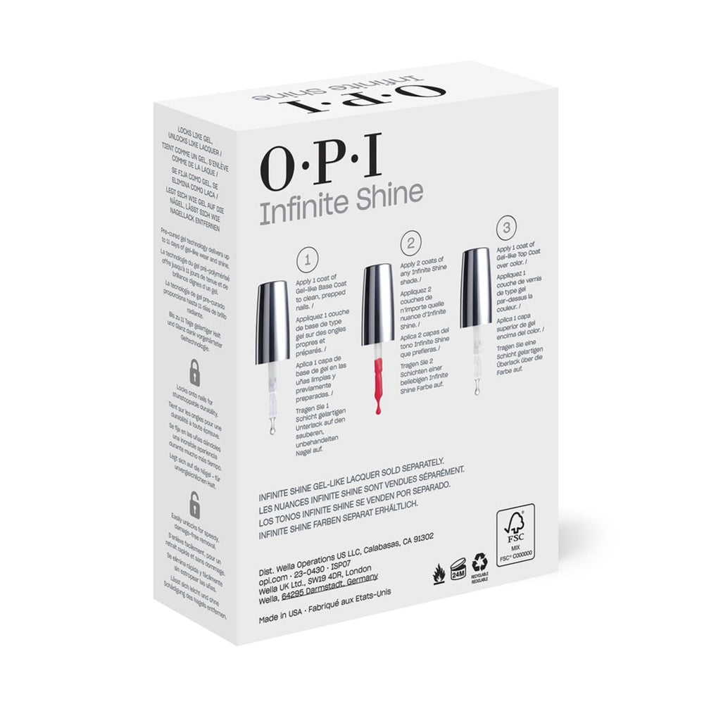 OPI Infinite Shine color polish bottle reveals rich pigment and lasting shine.