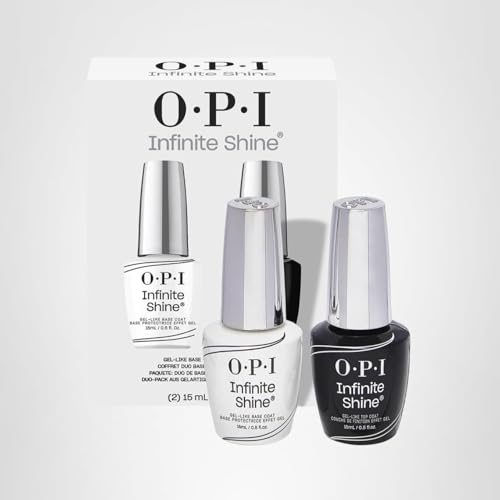 OPI Infinite Shine at-home manicure setup for long-wear color.