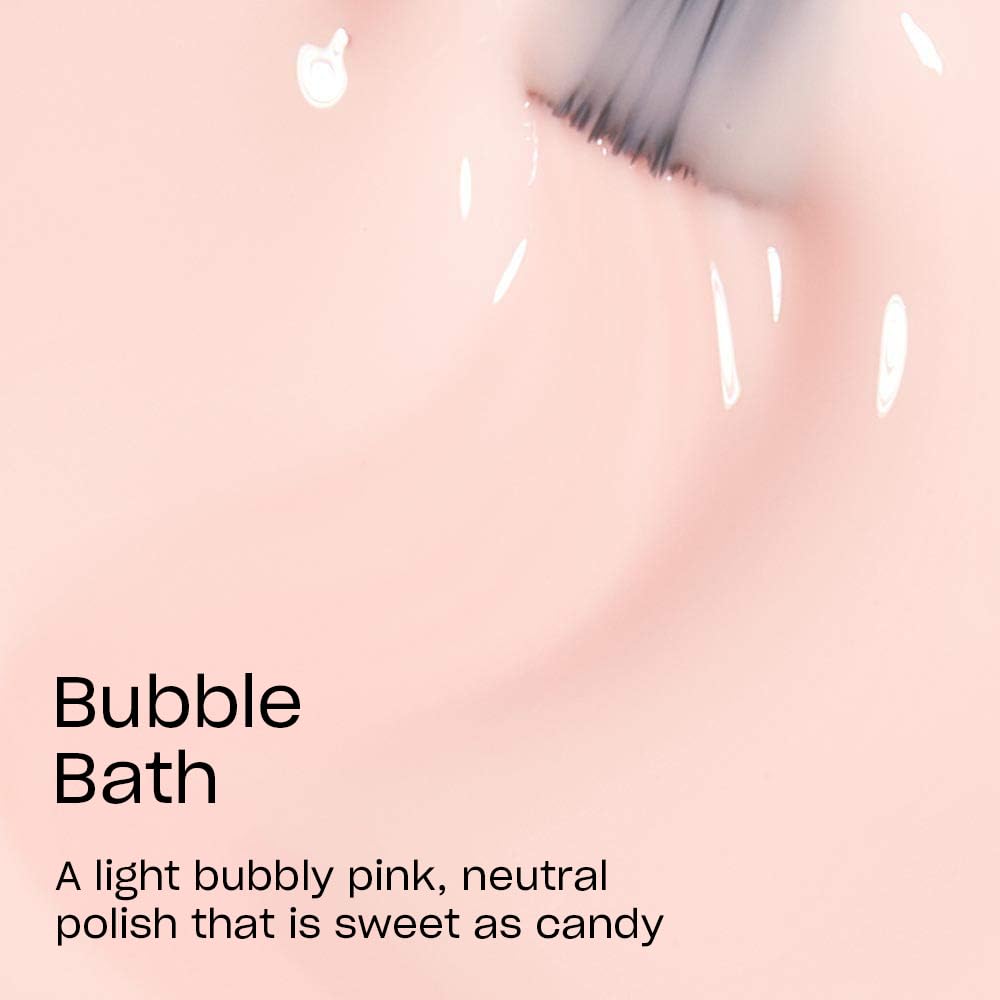 Pincel Pro-Wide de OPI aplica Bubble Bath con cobertura uniforme