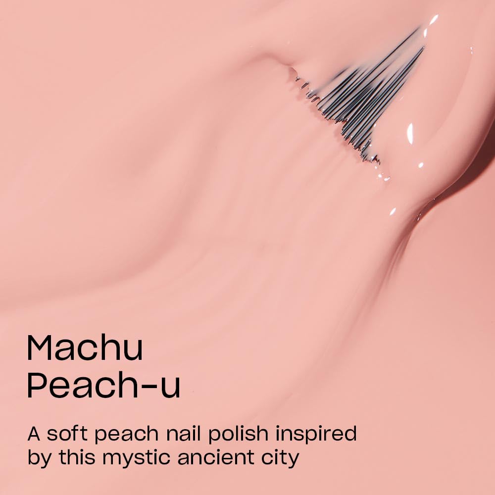 OPI Machu Peach-u beige neutro, cobertura uniforme y resistencia a astillas
