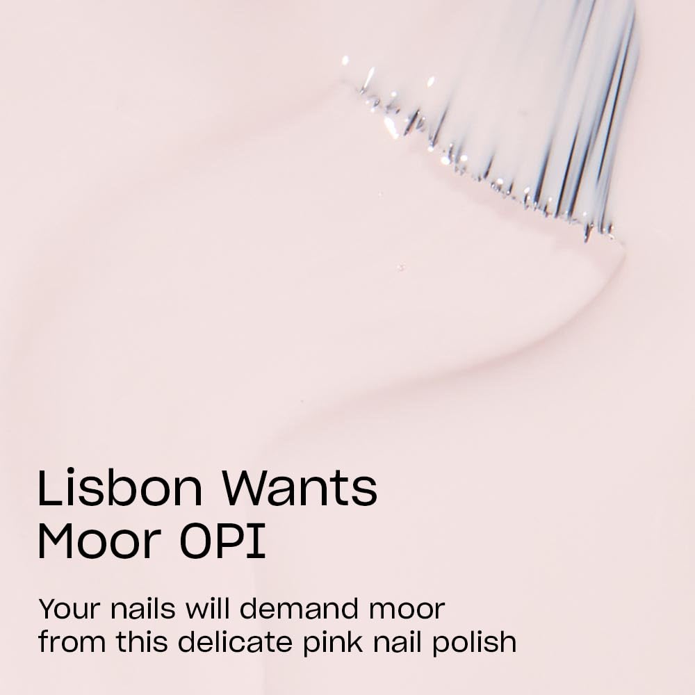 OPI Lisbon Wants Moor, aplicador de ancho profesional para cobertura uniforme.