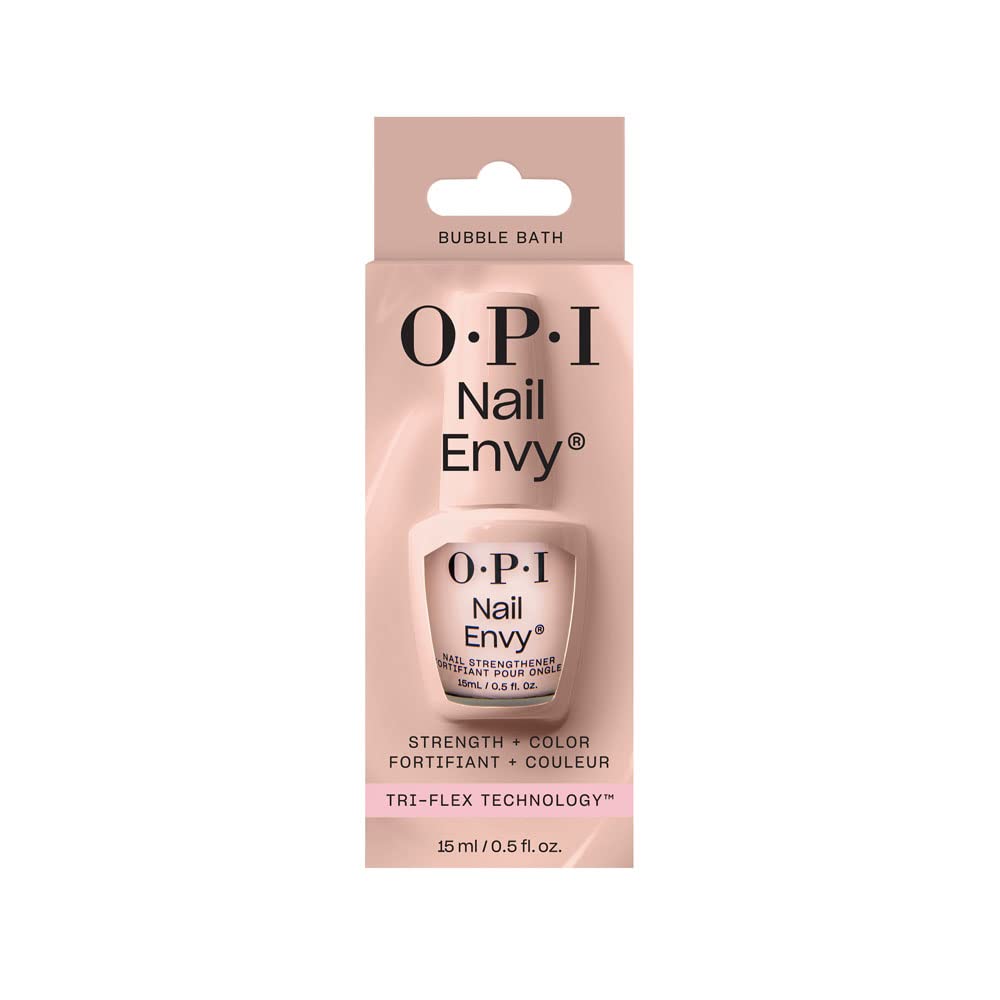 OPI Nail Envy Bubble Bath mayor durabilidad para entre retoques.