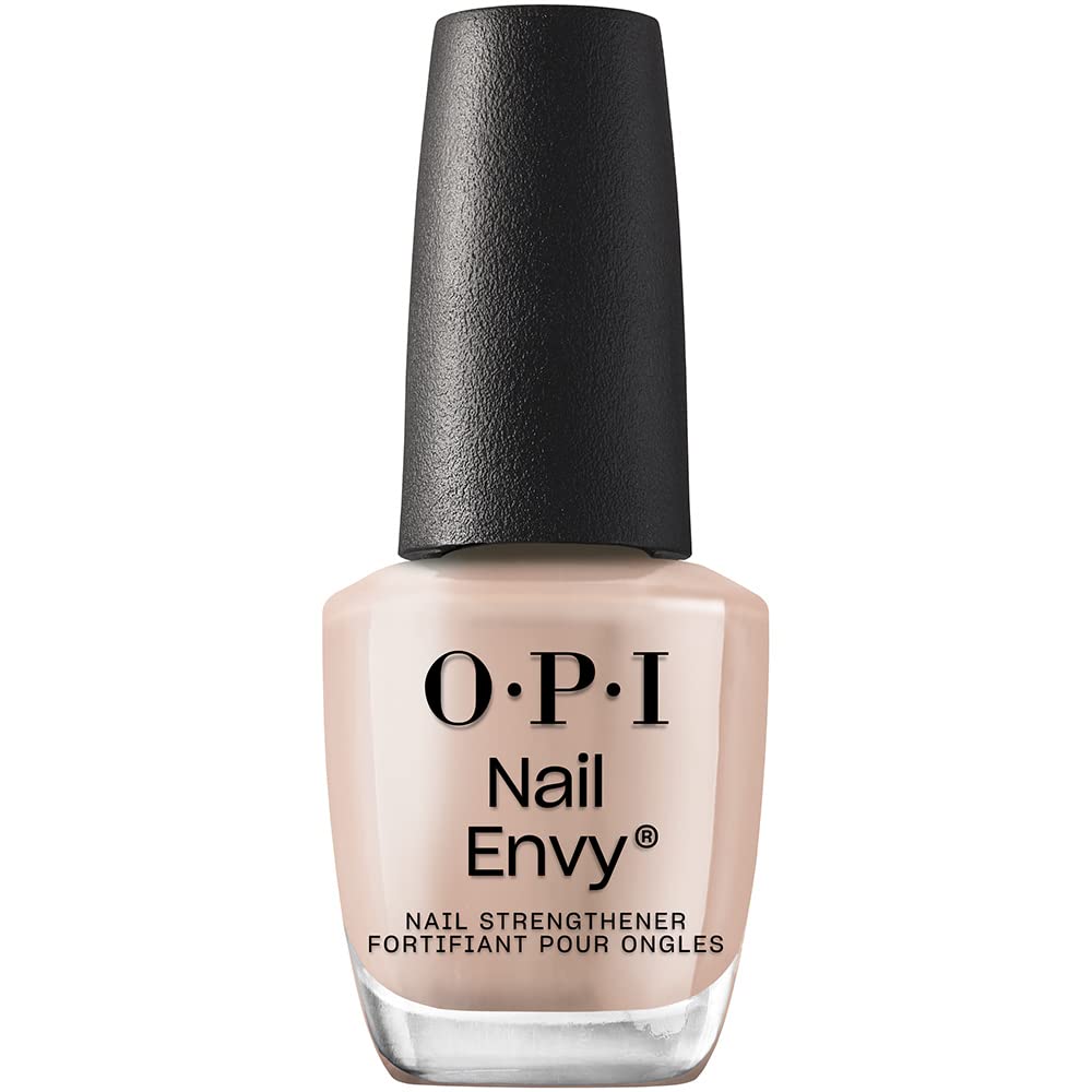 OPI Nail Envy Double Nude-y, botella visible, fortalece uñas con acabado nude suave.