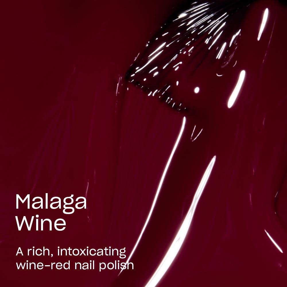 OPI Malaga Wine: aplicación con pincel, cobertura uniforme y sin vetas