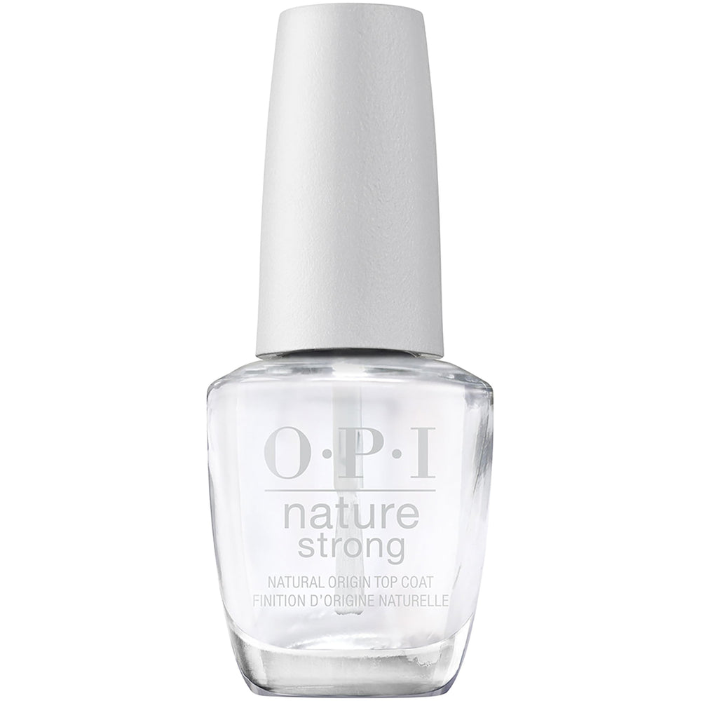 OPI Nature Strong: botella frontal que muestra un acabado natural y duradero.