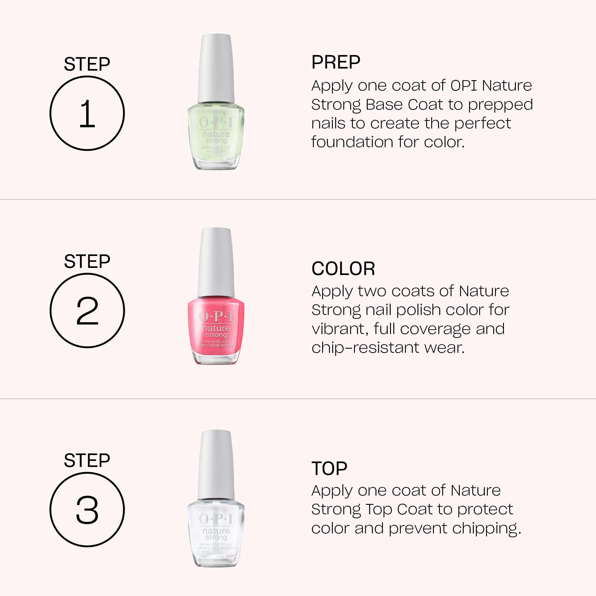 OPI Nature Strong, durabilidad de hasta 7 días.
