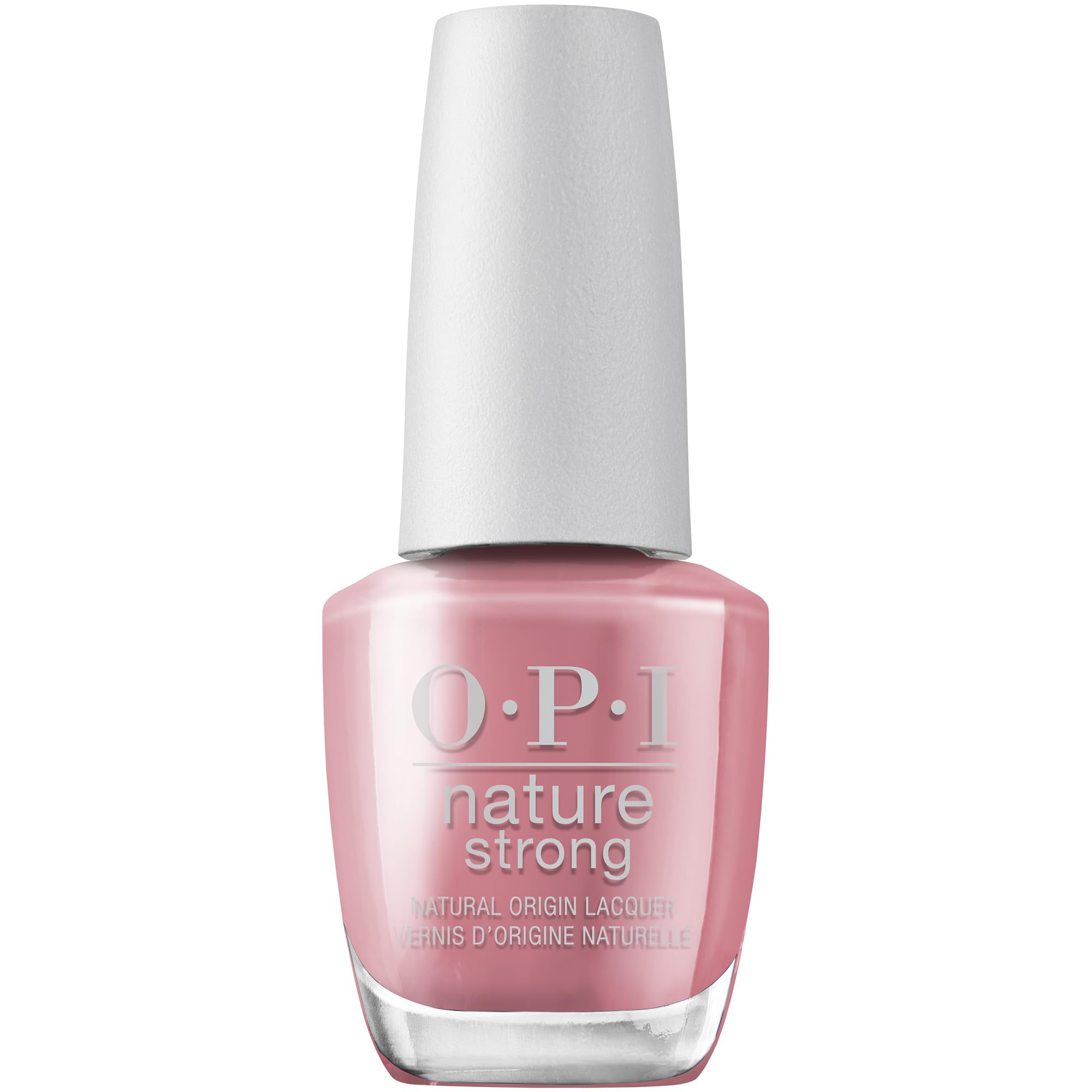 OPI Nature Strong bottle shows eco-friendly, long-wear nail color.