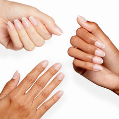 OPI Have Merci on Me neutral pink base round nails for versatile looks.