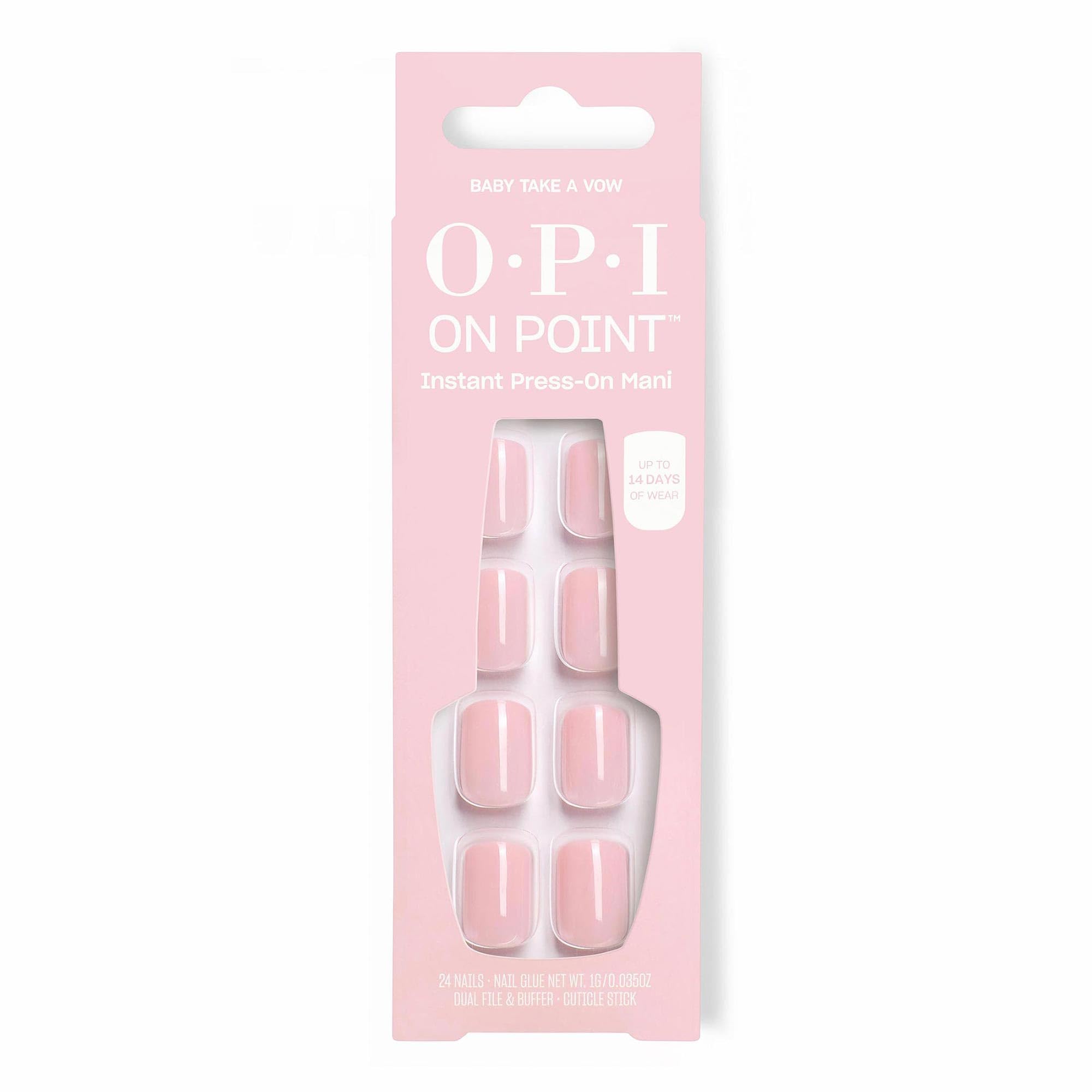 OPI On Point Baby Take a Vow: uña nude pastel elegante para eventos