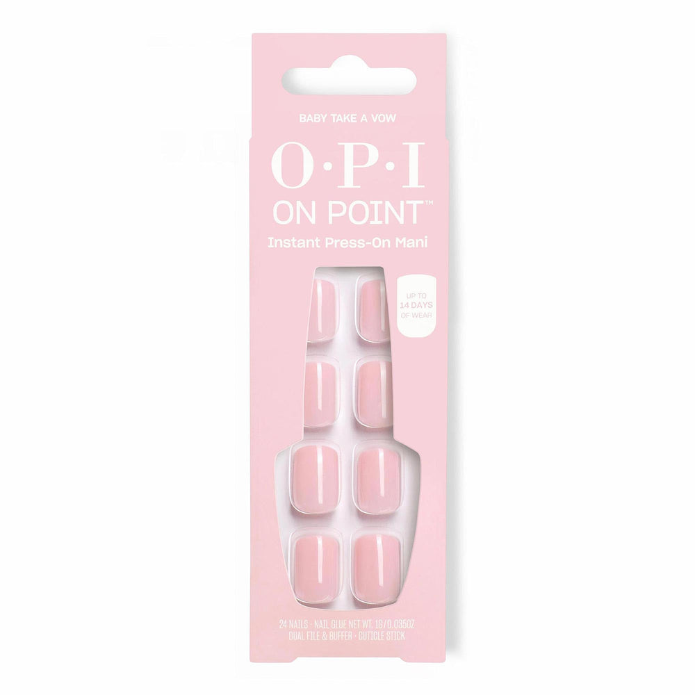 OPI On Point Baby Take a Vow: uña nude pastel elegante para eventos