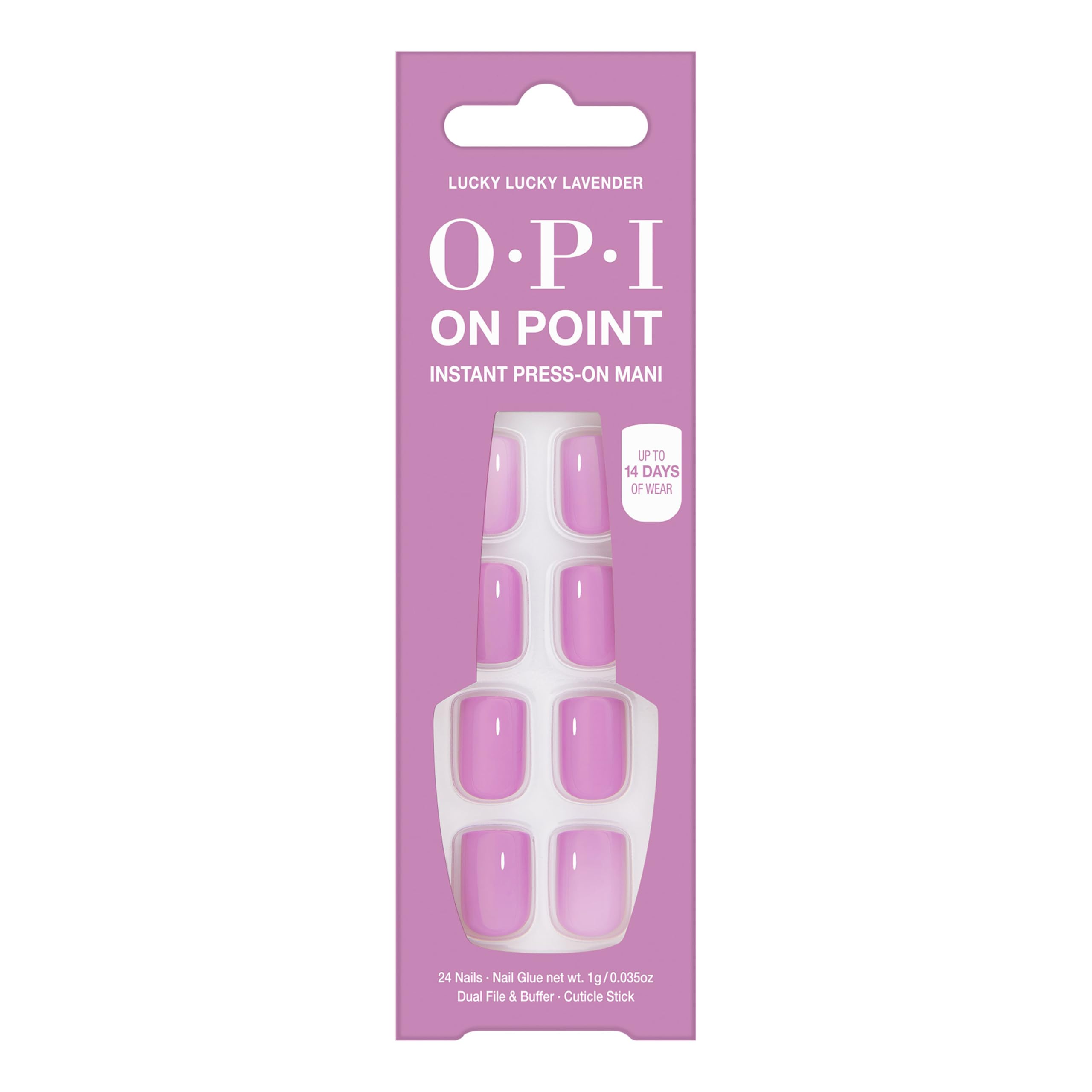 OPI On Point Lavanda botella en primer plano con color suave