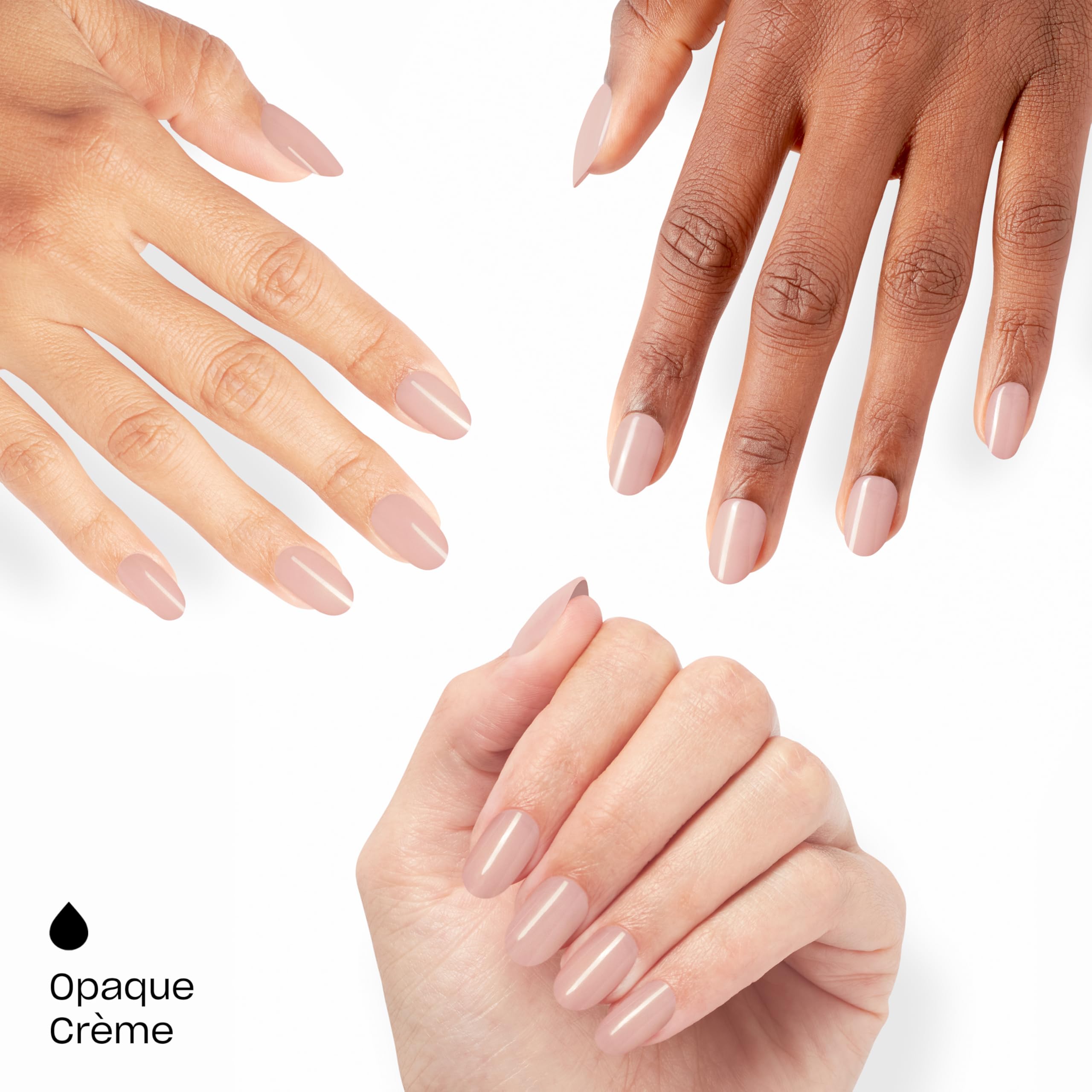 OPI On Point nails application close-up with glue for secure hold