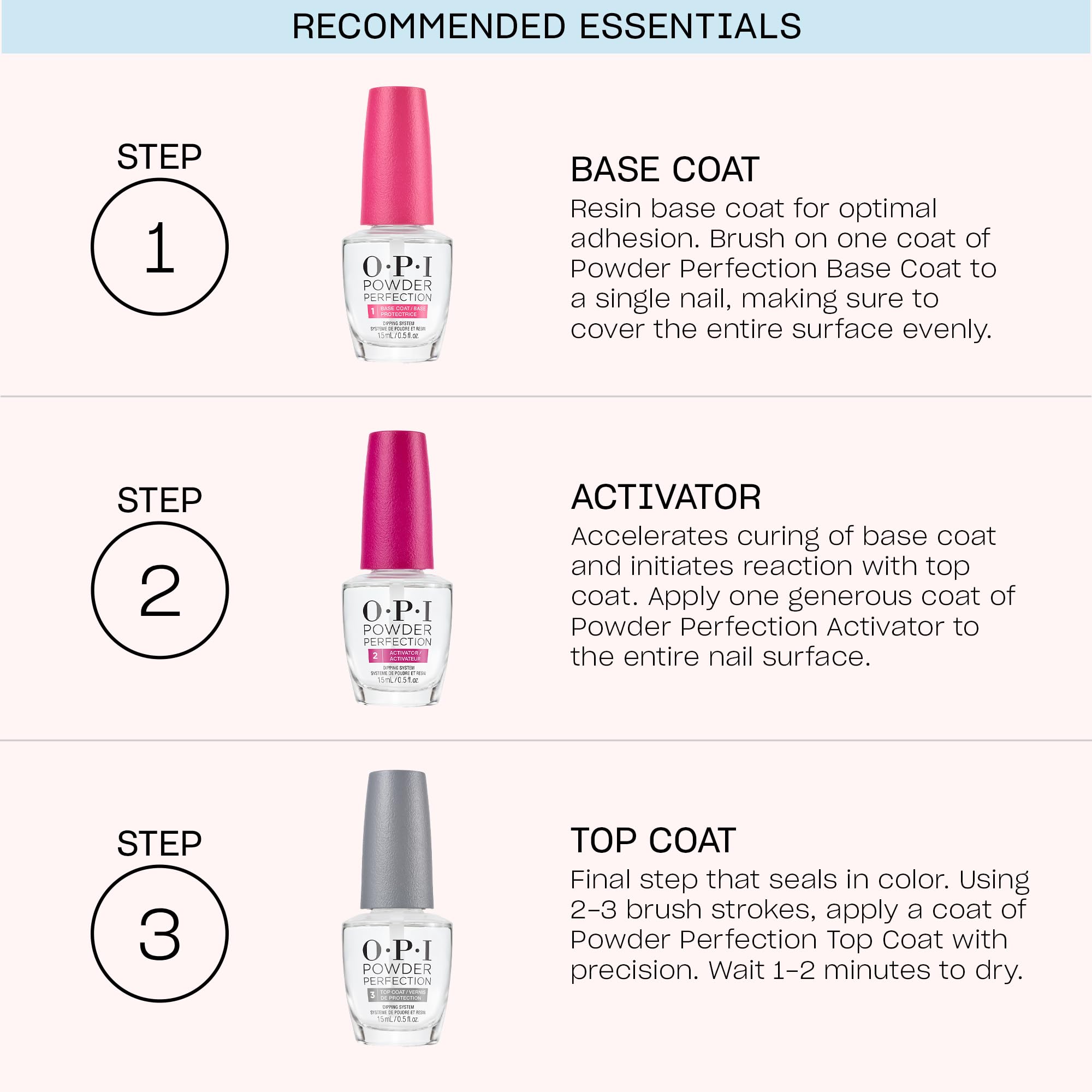 OPI Powder Perfection Bubble Bath gloss topcoat sealing durable finish