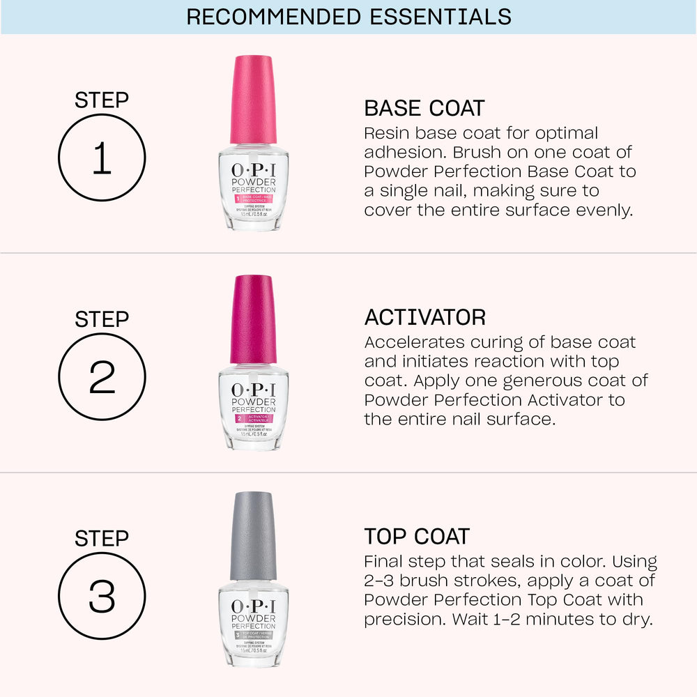 OPI Powder Perfection Bubble Bath gloss topcoat sealing durable finish
