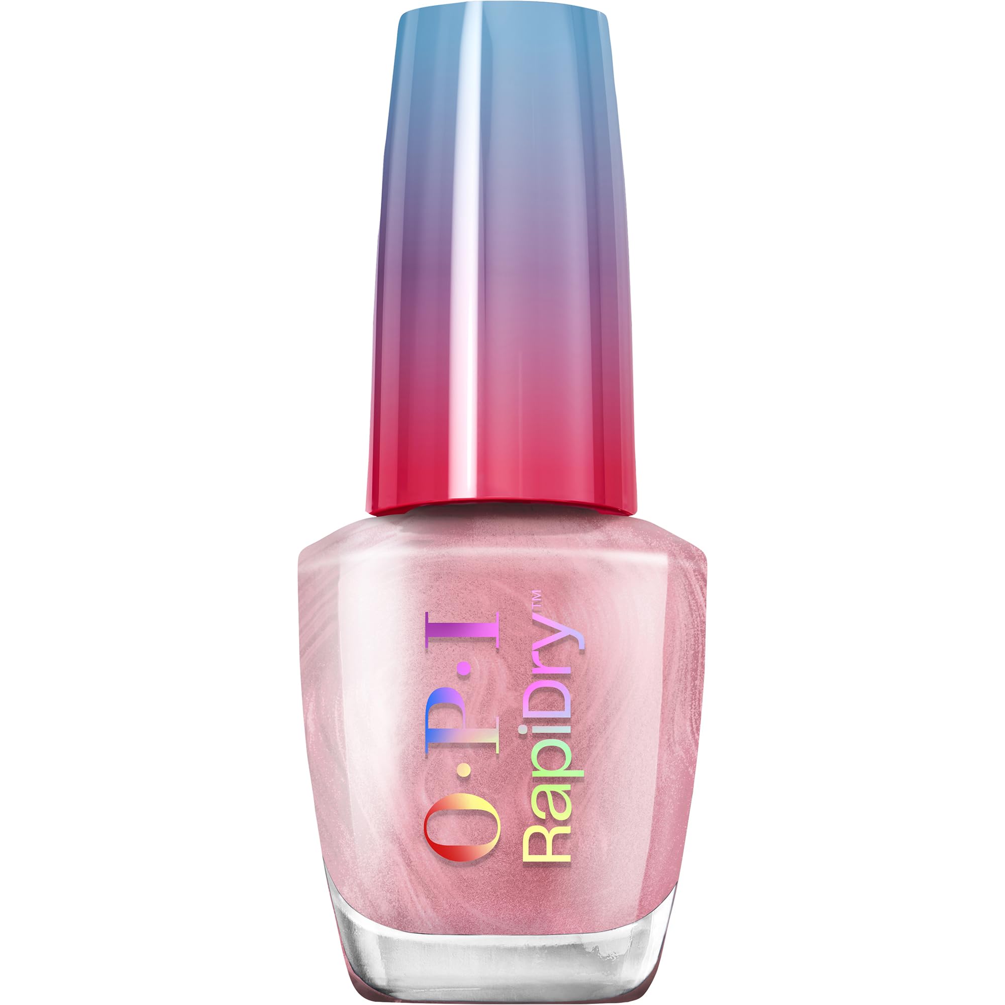 OPI RapiDry Flash n' Flirty, tono rosado opaco, acabado elegante y duradero.