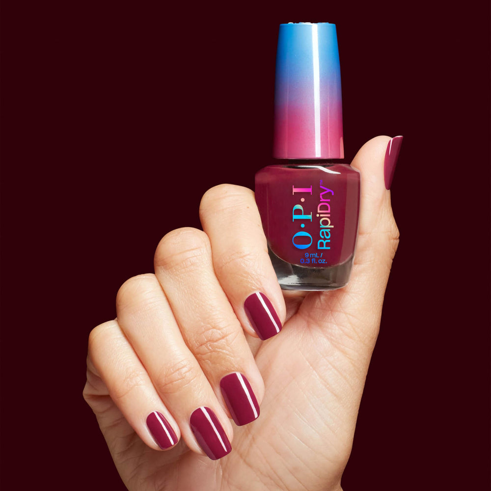OPI RapiDry So Berry Quick, remoción rápida con acetona o sin acetona