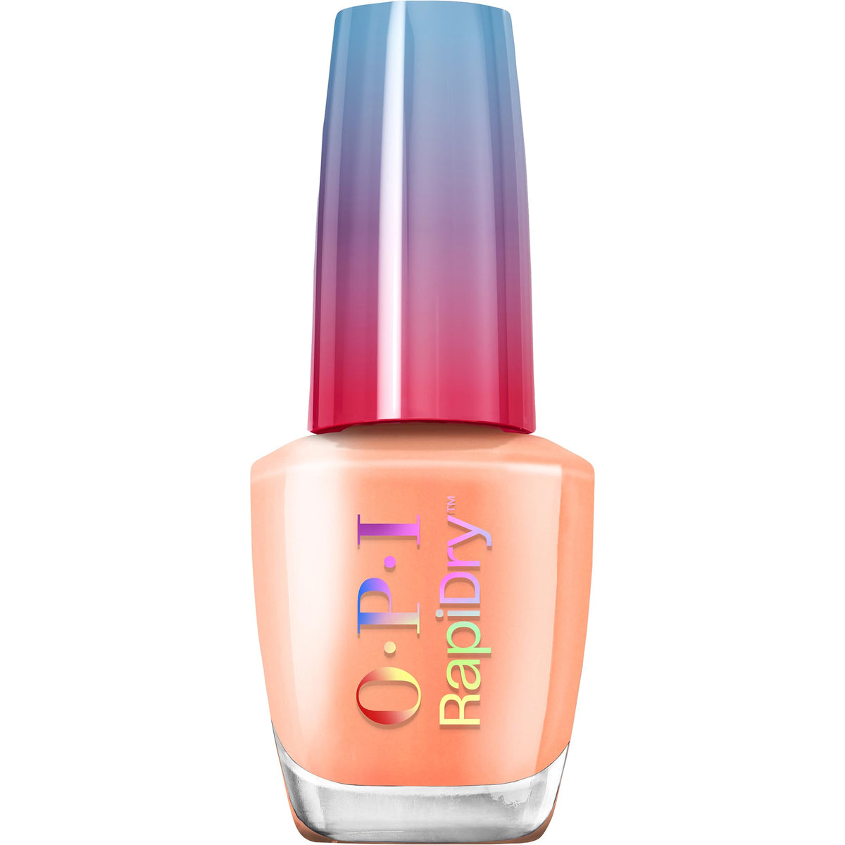 OPI RapiDry Within Peach se aplica en dos capas para color intenso y duradero