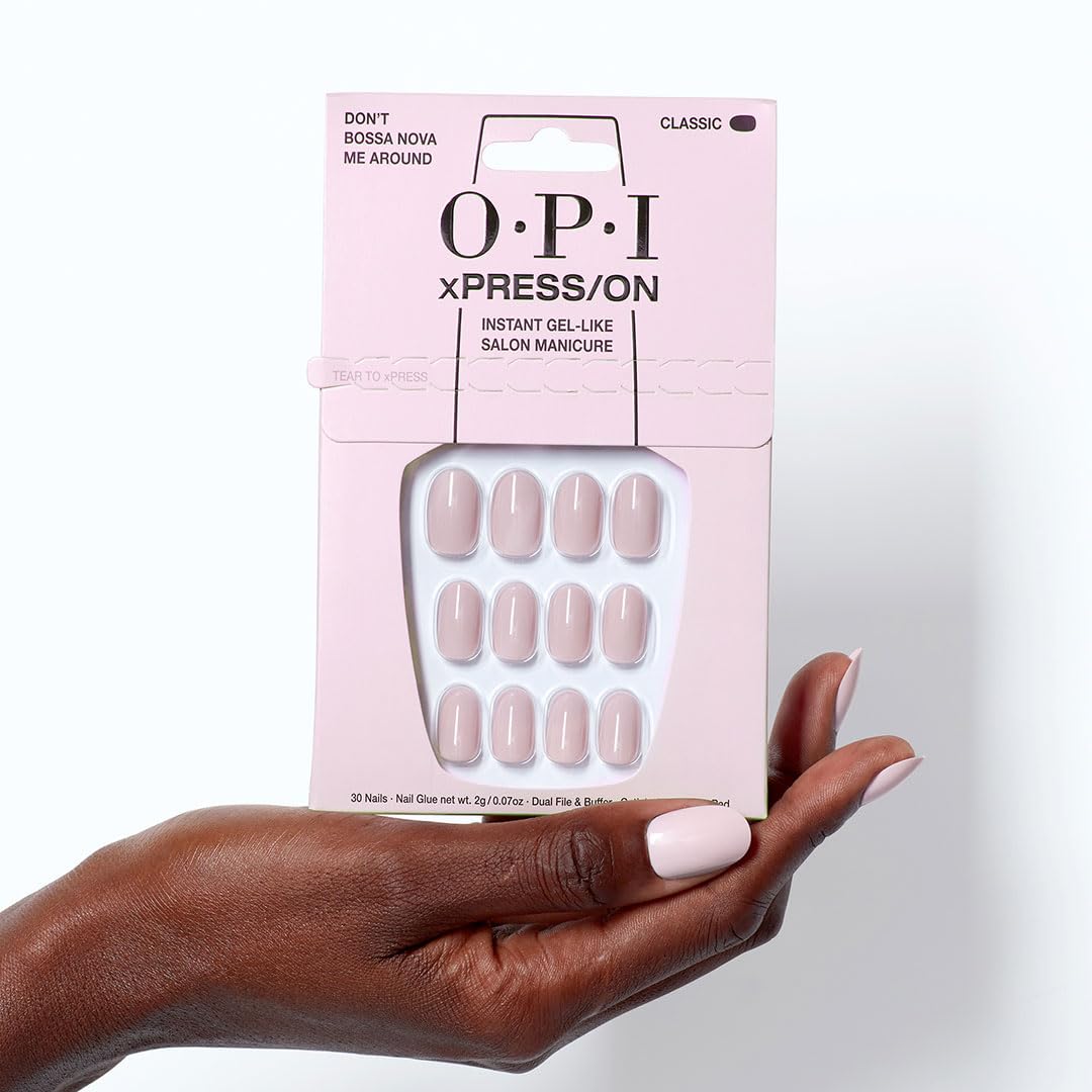 OPI xPRESS/ON Don’t Bossa Nova Me Around, 30-tallas para ajuste perfecto