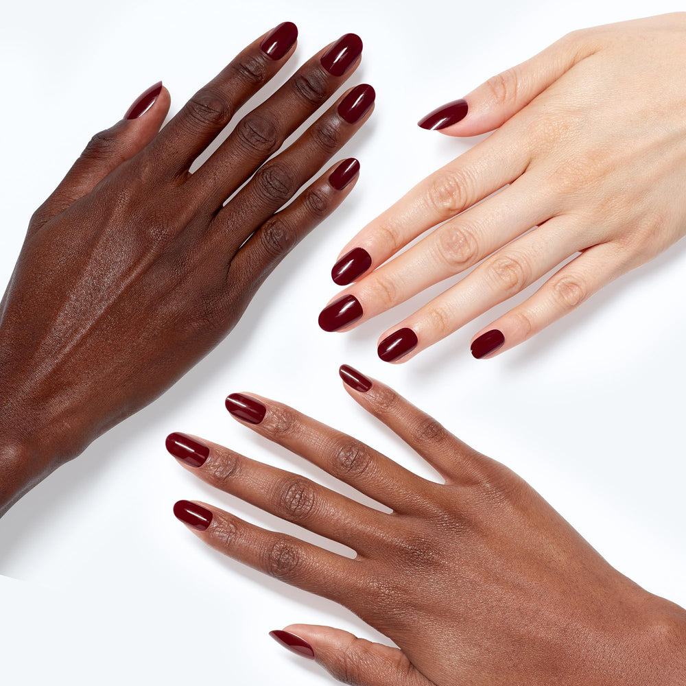 OPI xPRESS/ON Malaga Wine, adhesión fácil para aplicación rápida