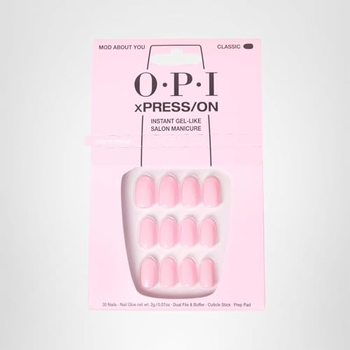 OPI xPRESS/ON Mod About You, retirada fácil con agua tibia y acetona.