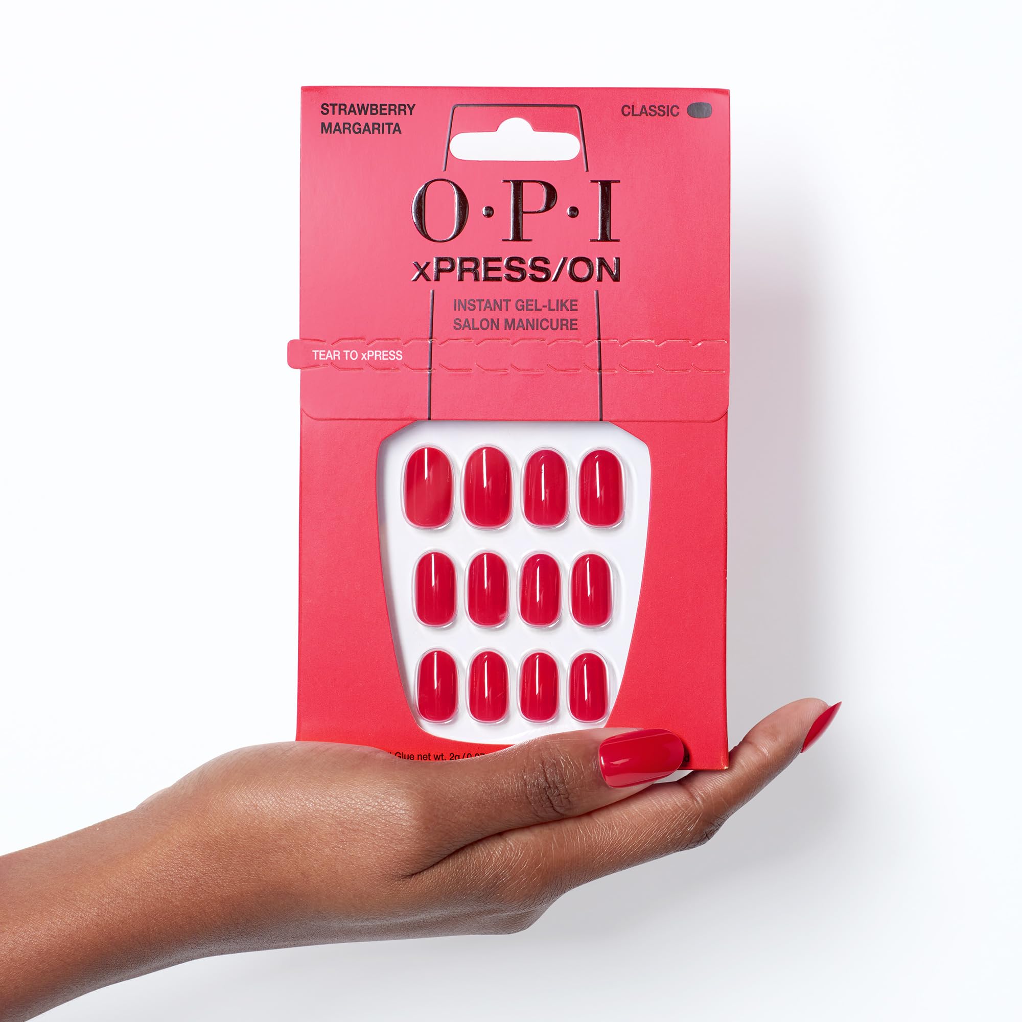 OPI xPRESS/ON Strawberry Margarita remoción fácil sin residuo