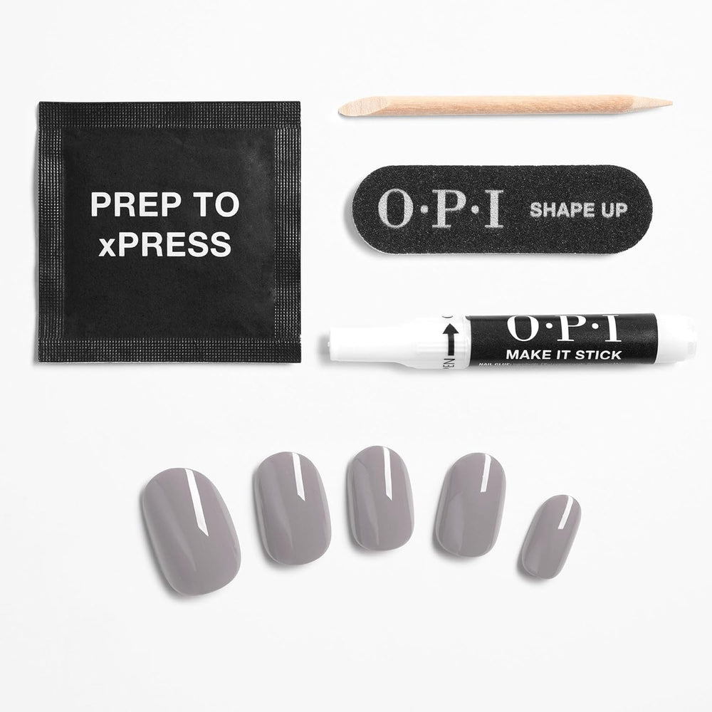 OPI xPRESS/ON Taupe-less Beach, 30 consejos de varias tallas para ajuste perfecto