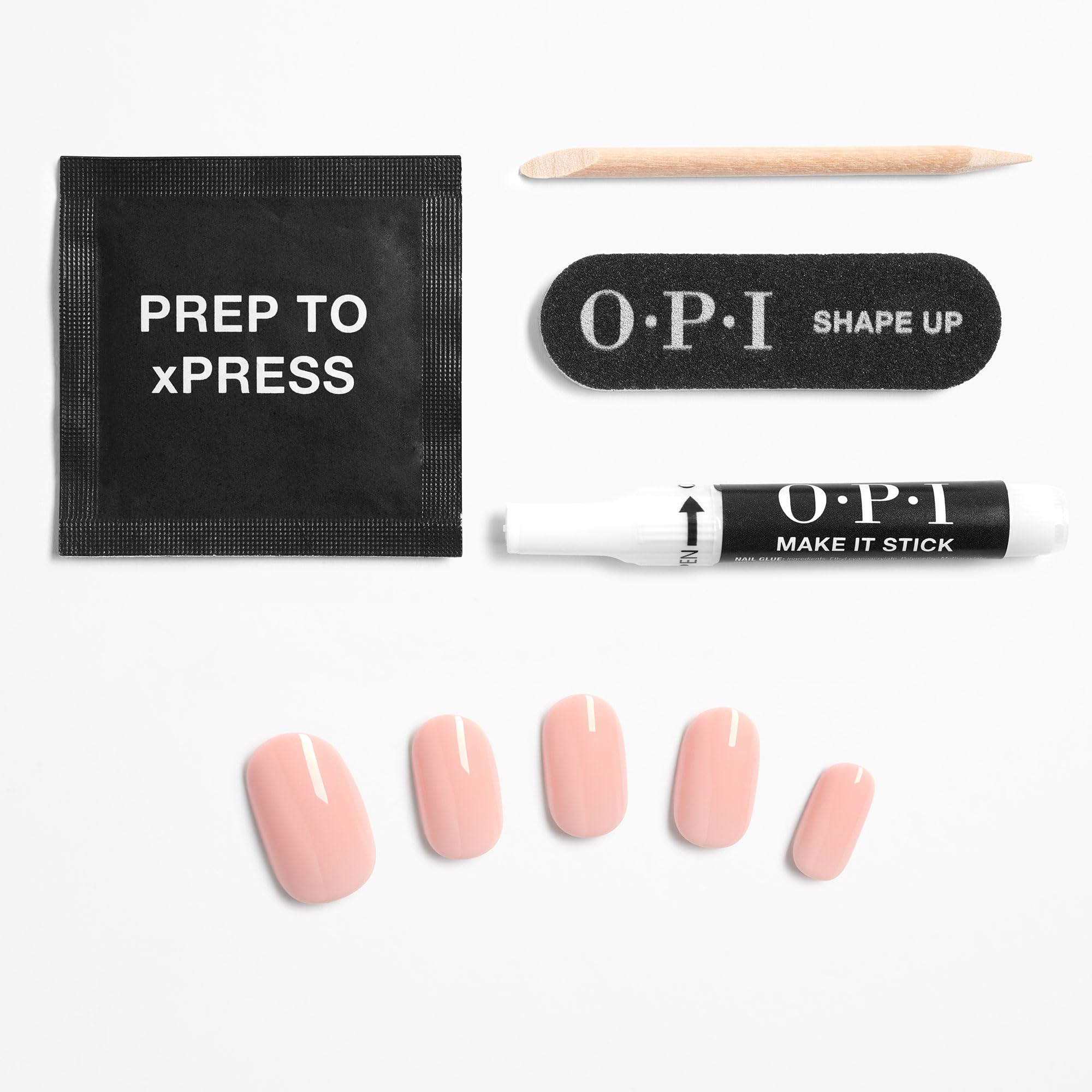 OPI xPRESS/ON, diseño bano de burbujas rosa para manicura suave.