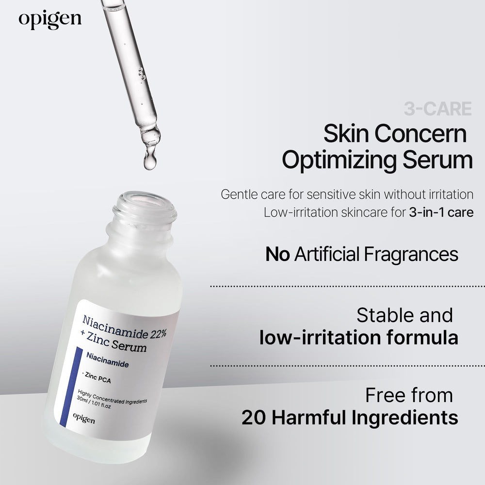 Opigen Niacinamida 22% + Zinc Serum, textura cremosa que se absorbe fácilmente