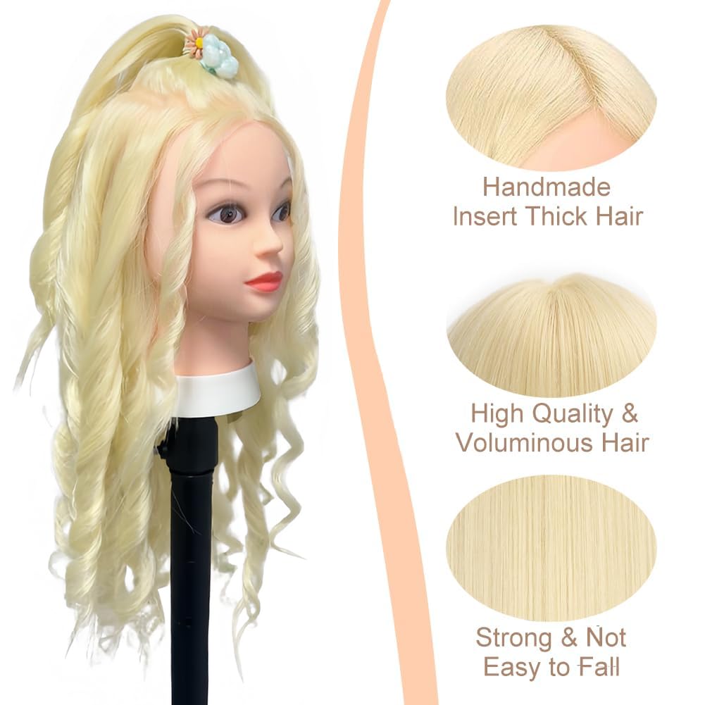 Opini mannequin head density 180 percent shows full, thick styling potential