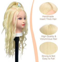 Opini mannequin head density 180 percent shows full, thick styling potential