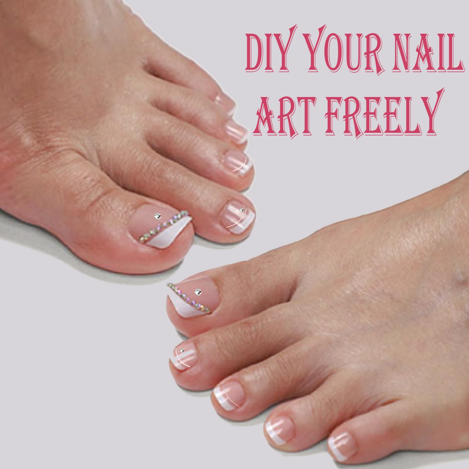 OPkssnails soft gel toenail tips set with flexible, natural-looking finish