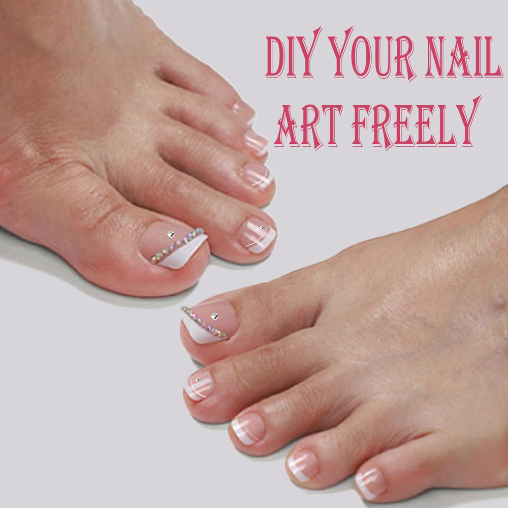 OPkssnails soft gel toenail tips set with flexible, natural-looking finish
