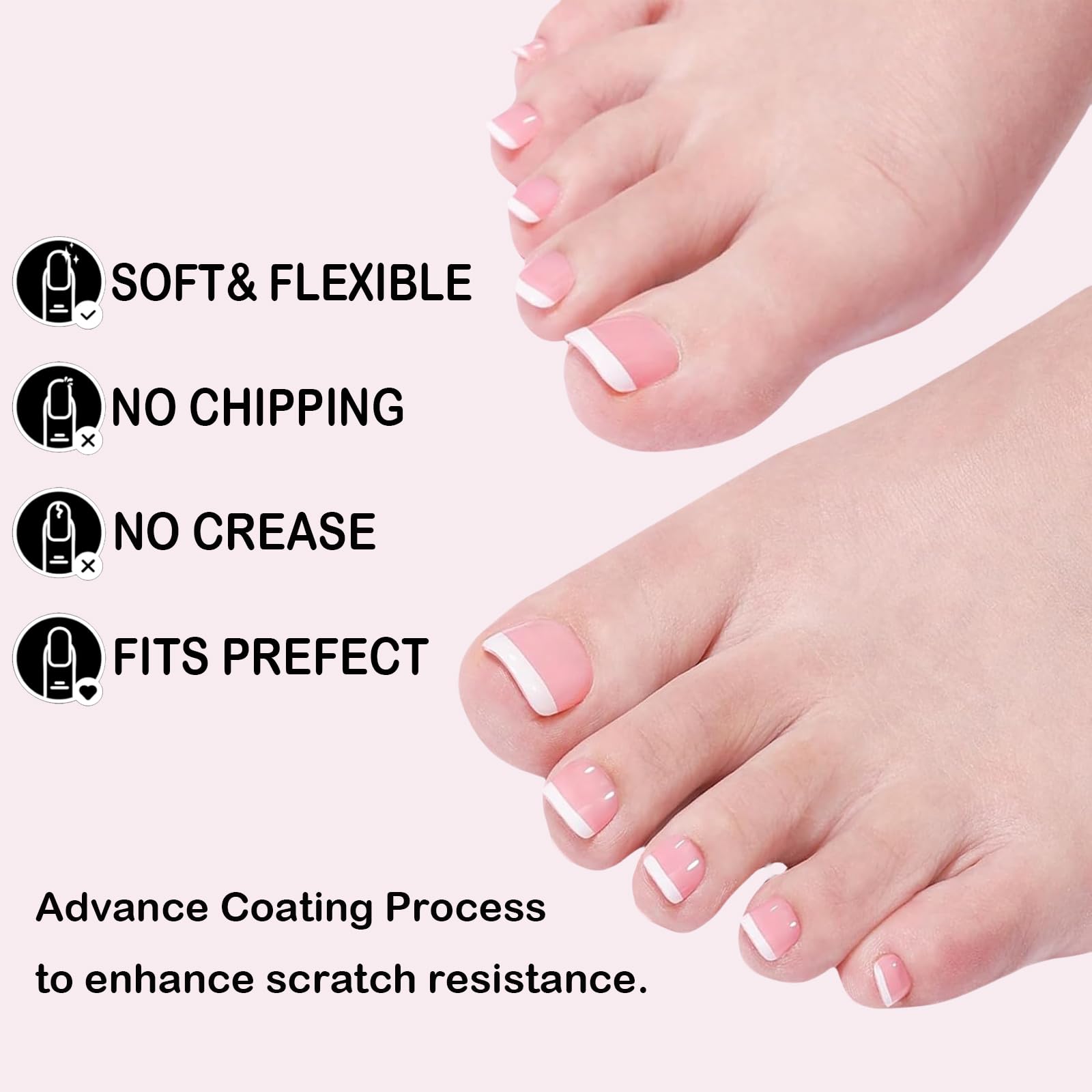OPkssnails twelve-sizes toenail tips ensure precise fit