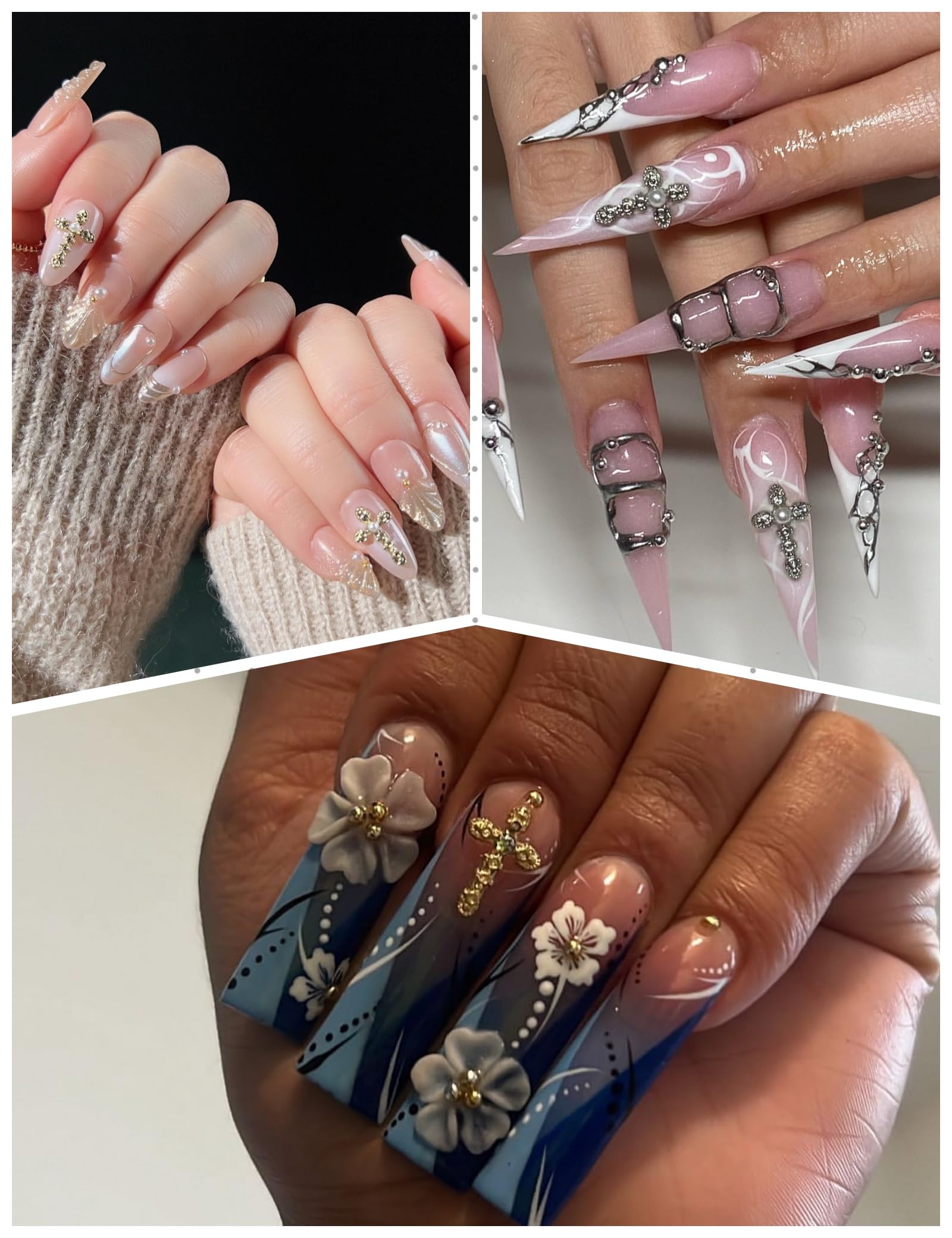 OPMADM nail charms with rhinestones highlight luxury detail for eye catching nail art