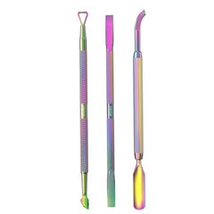 OPOVE CP-3 rainbow 6-in-1 cuticle pusher set for precise nail care at home
