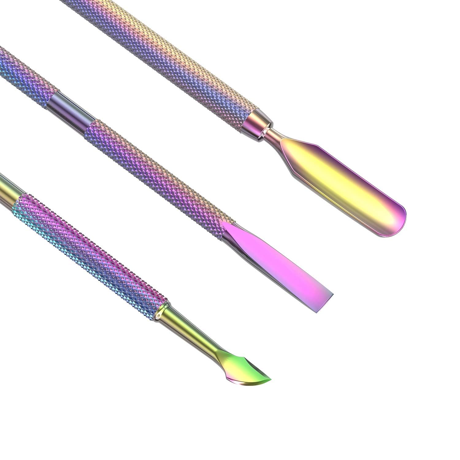 OPOVE spoon-head cuticle pusher for gentle polish removal on nails
