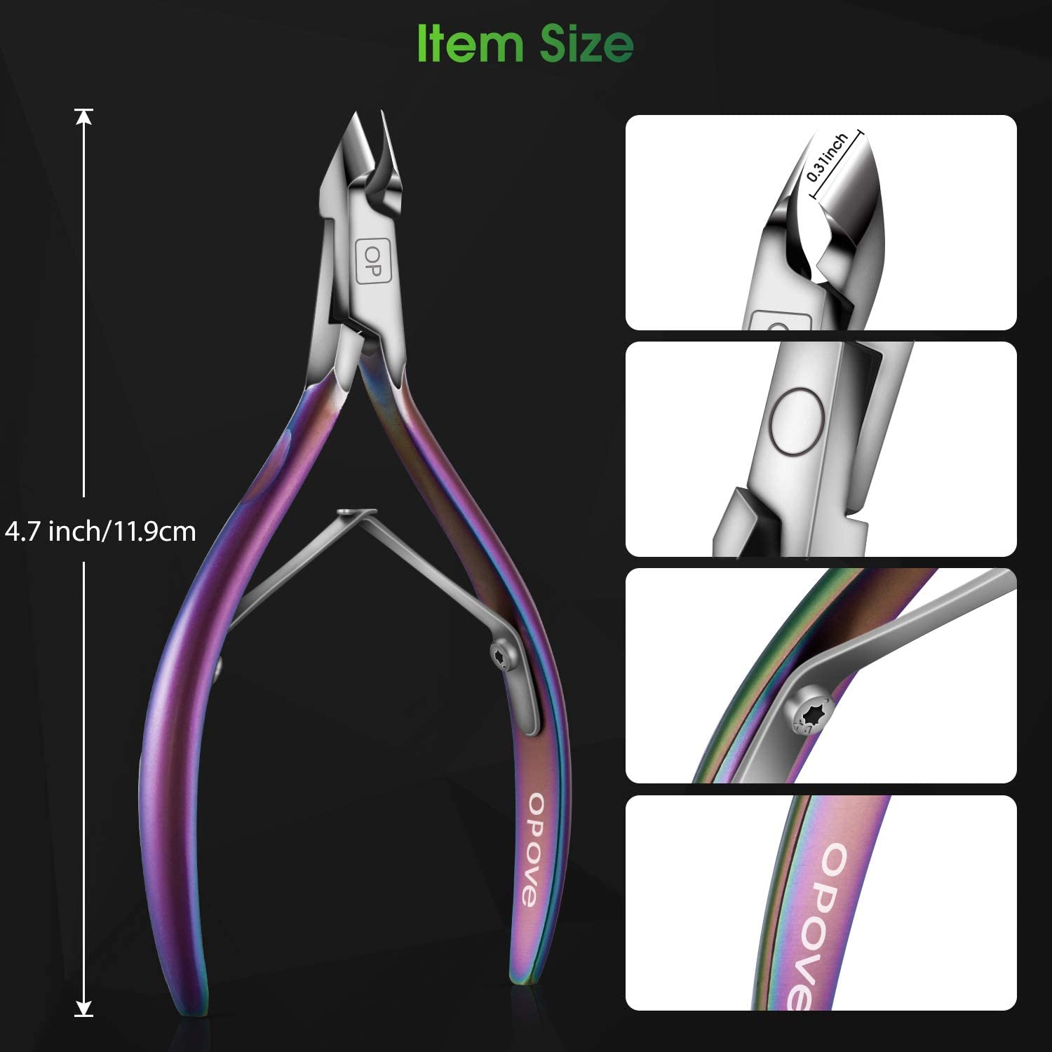 opove X7 3/4 jaw cutter enabling precise cuticle trimming