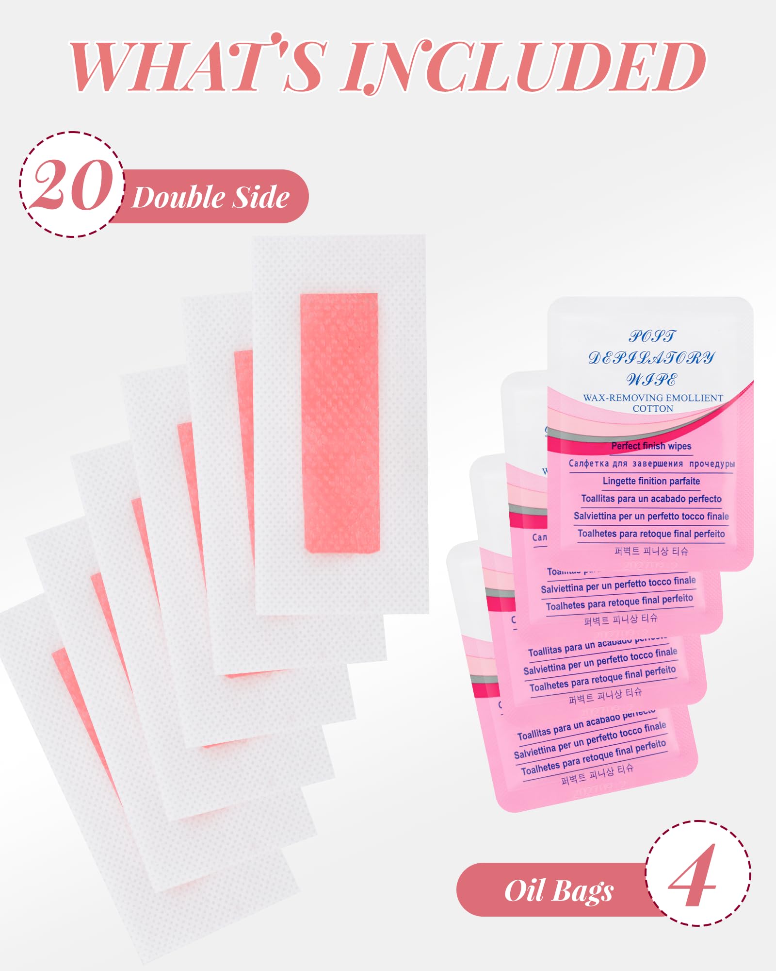 OPOX brow and lip area wax strips provide gentle precision for delicate facial zones.